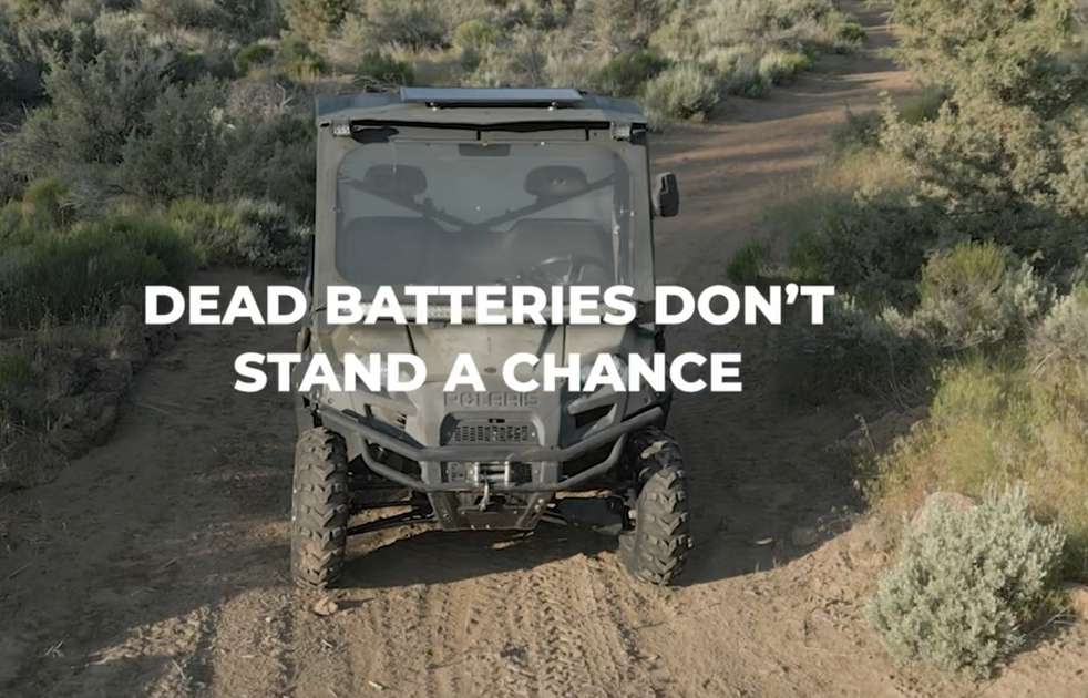 Side by Side UTV ATV Battery Solar Charger and Maintainer Zamp Solar